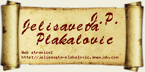 Jelisaveta Plakalović vizit kartica